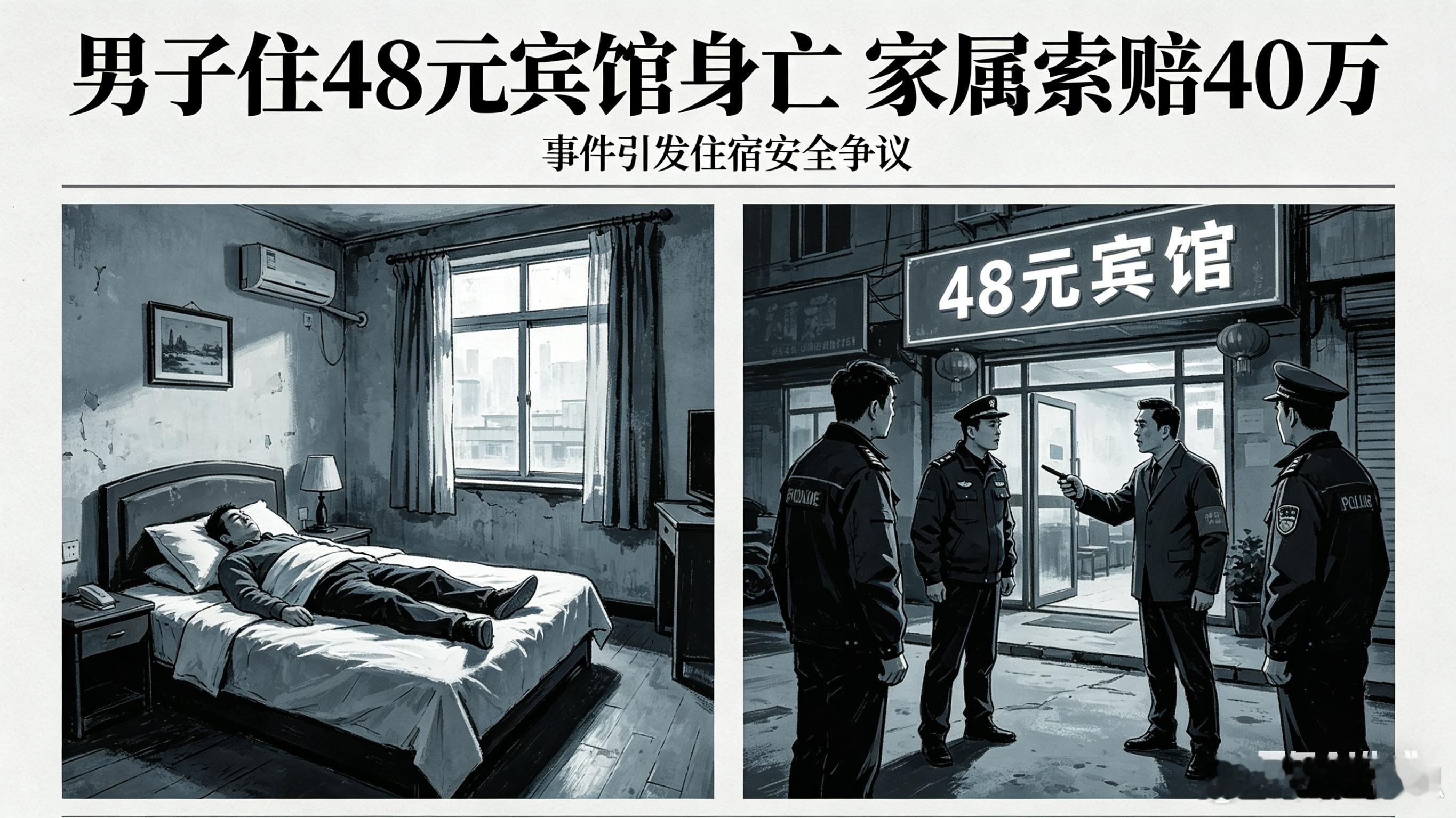 男子住48元宾馆身亡家属索赔40万48元宾馆住客身亡家属索赔40万，法院：驳回！