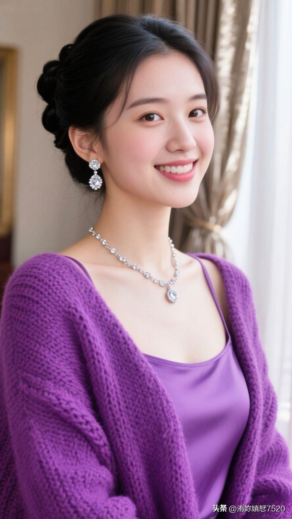 🌌 深紫为笺，钻石是晕开的银河，她的存在，就是把温柔酿成了诗。能否分享一张你拍