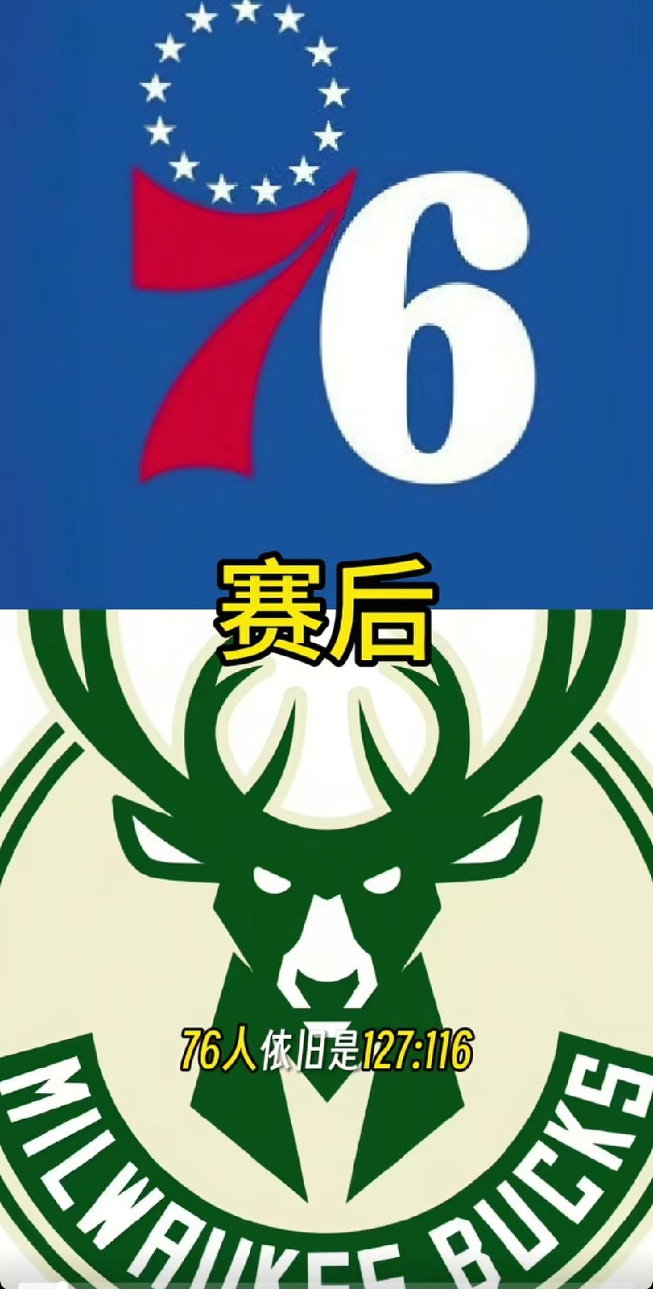 詹姆斯缺席照样赢！恩比德28+11+10 76人3大核心合砍81分力擒雄鹿。
谁