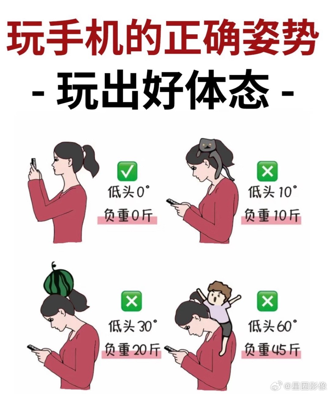 不知不觉变好看的小妙招来点干货，玩手机的正确姿势，能让你不会脖子前倾，不会有双下