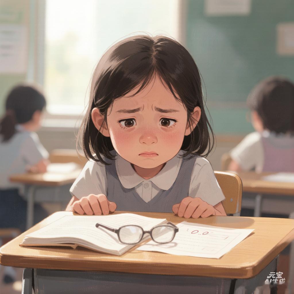 7岁女孩怕上课被提问视力降到0.03 近日，福州7岁女孩小琦因极度畏惧课堂提问，