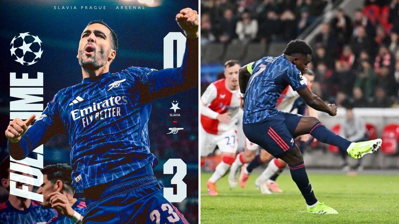 欧冠：阿森纳客场3-0大胜布拉格斯拉维亚，各项赛事取得10连胜。
萨卡点射，梅里