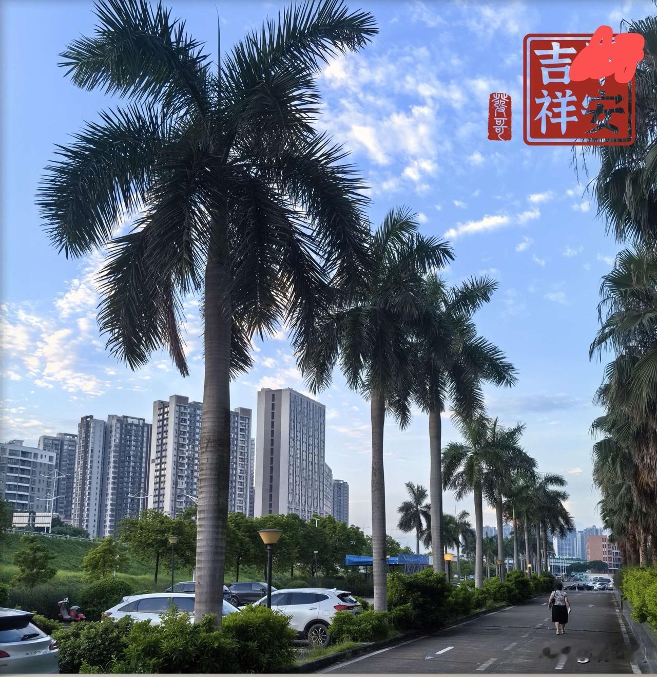 分享一张秋色的美景。秋天的海宾城市