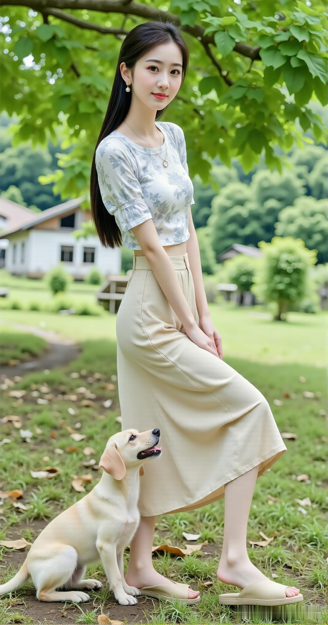 夏日清新穿搭，与狗狗的温馨时光🌞🐾