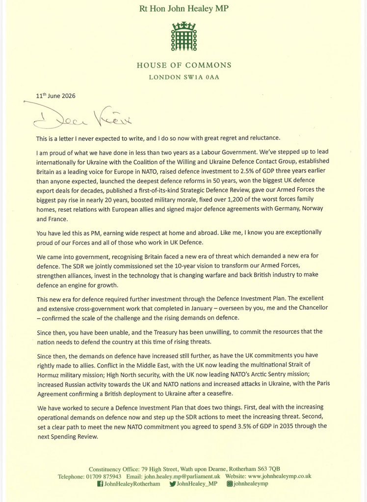 烽火问鼎计划  啥？！活久见，英国🇬🇧防务大臣John Healey因为英国