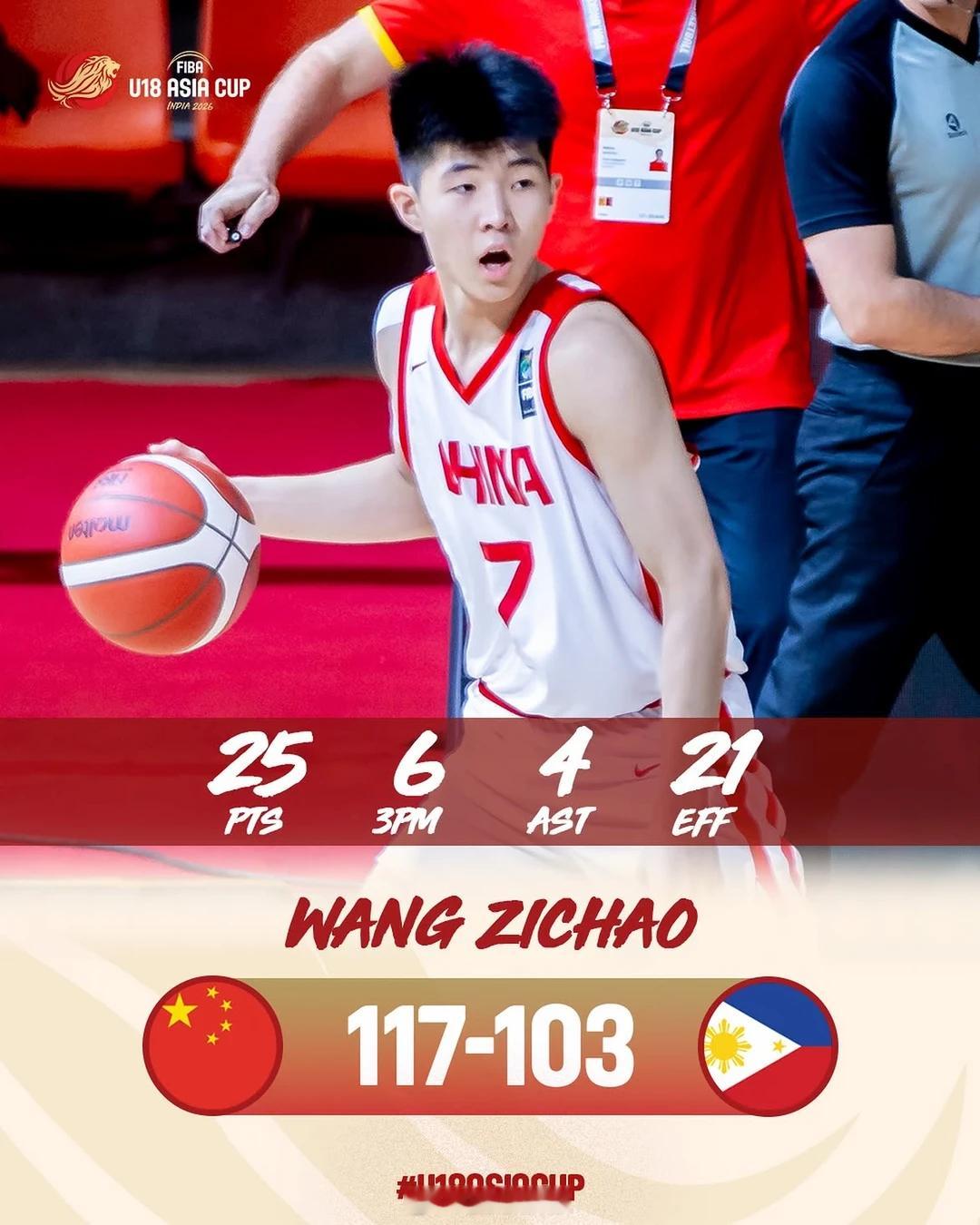 U18男篮大胜菲律宾，晋级明年U19世界杯！ 中国男篮男篮U18男篮中国U18v
