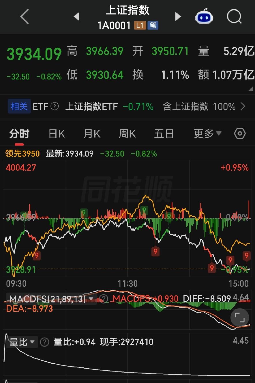 缩量跳水！3700只股票下跌，别盲目抄底！

各位朋友些，今天8月11号嘛，大盘