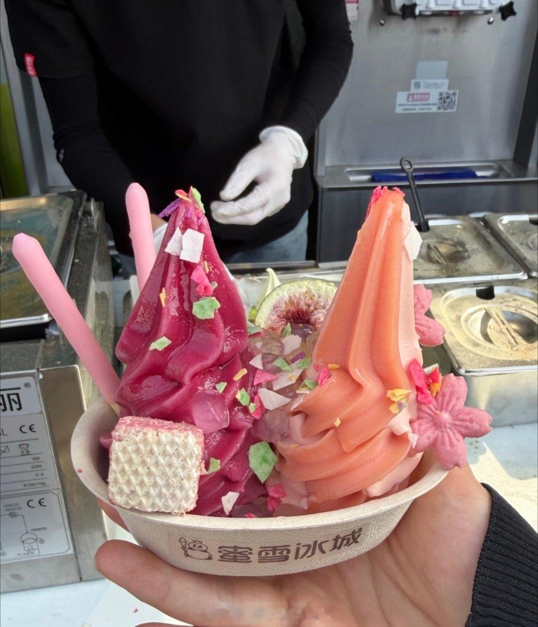 有人为吃蜜雪9元圣代碗排队5小时如果你在我的城市开我大概是会去排队的 