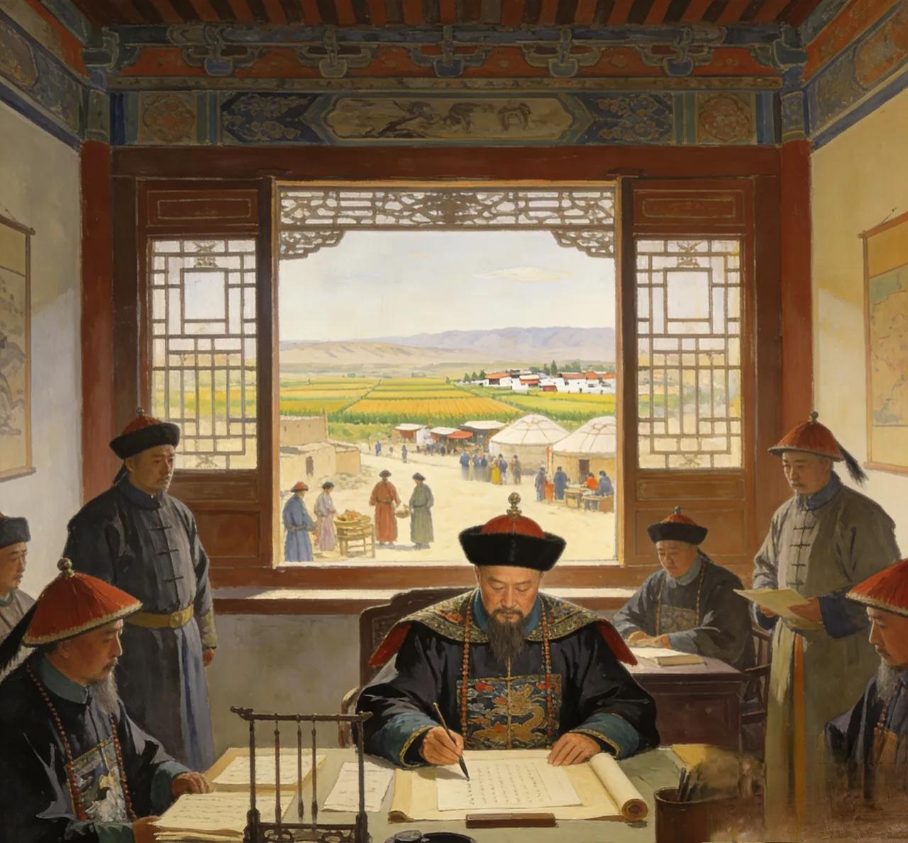 左宗棠收复新疆，粮草断绝。他下令：全军原地娶妻生子！李鸿章闻言大骂：左疯子！三年