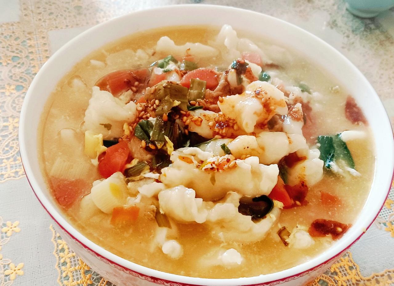 快手饭，简单疙瘩汤。