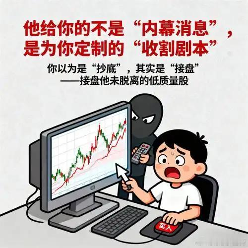 聊聊所谓的内幕消息
       所谓“为散户量身定做的内幕消息”，往往是坑人的