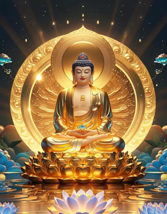 见佛祈福🙏，素心迎佛光，冷暖皆寻常。看淡得失输赢与匆忙，守住知足淡然与向阳，三