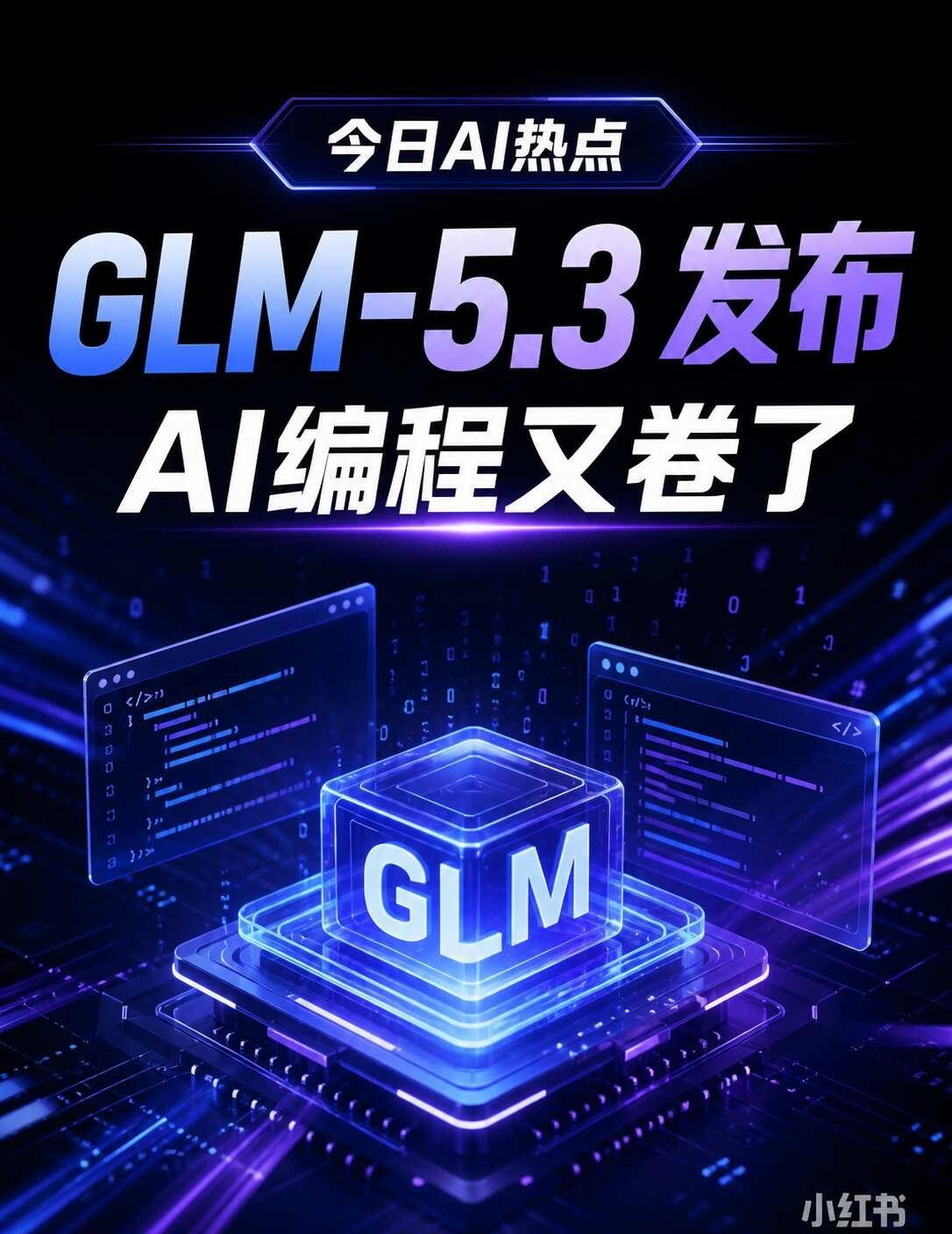 🔥GLM-5.3发布，AI编程又卷了！
智谱发布GLM-5.3：
1️⃣ 编程