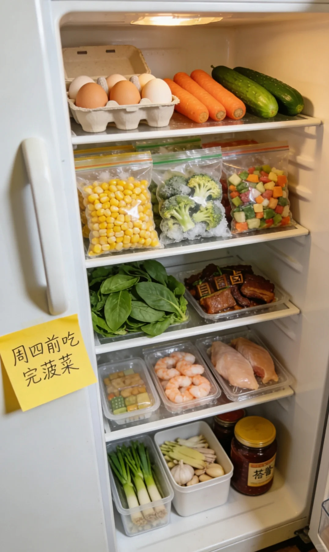 夏天怎么用冰箱更省电数码闲聊站  以前食材随便装塑料袋丢冰箱，塑料袋积水导致内壁
