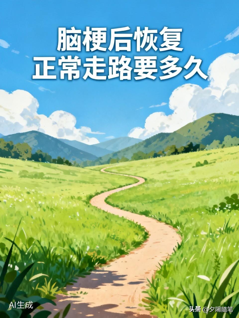 脑梗后恢复正常走路的时间差异极大。有的患者数天或数周就能逐渐恢复，而有的则要数月