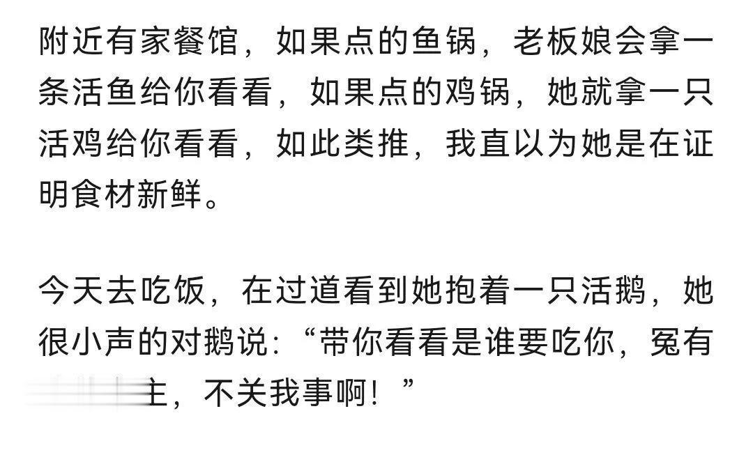 老板娘，你是懂因果报应的