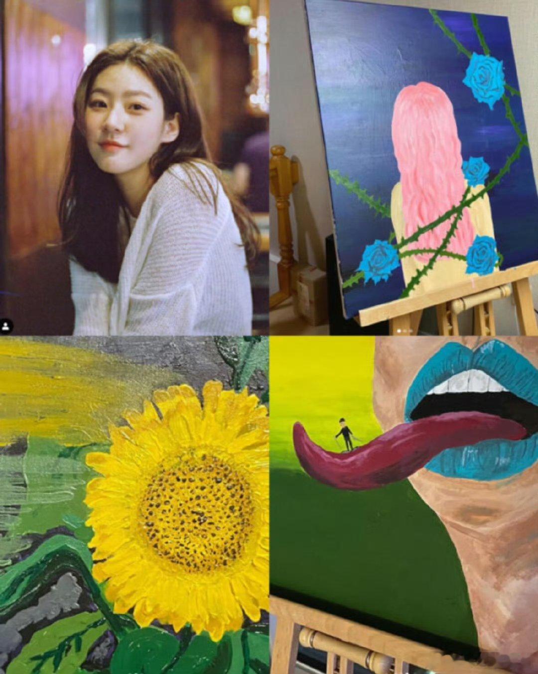 金赛纶生前的画作金赛纶生前发布的画作 金赛纶画作中，少女、向日葵、荆棘、暗空，组
