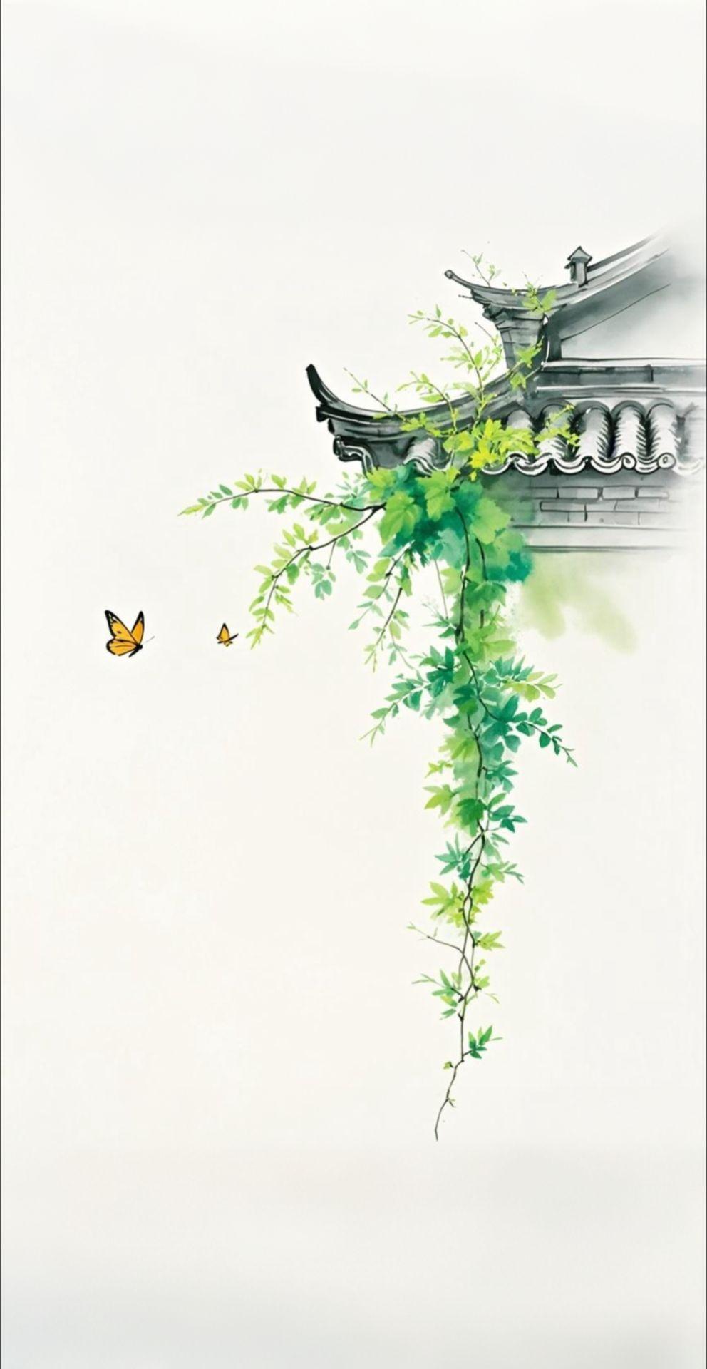 AI扩图 聊天背景图 春色正好
