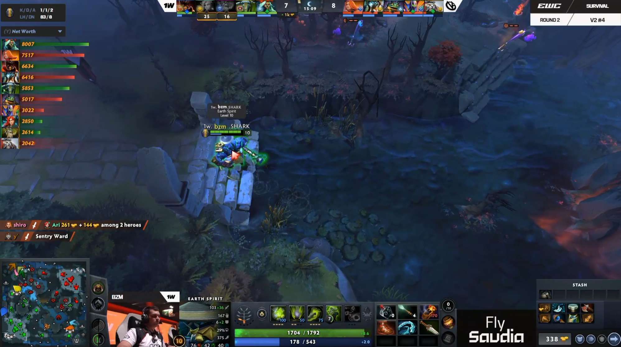 DOTA2 2026年EWC（石油杯）突围赛第二轮1W对阵VG战队BO3第二局，