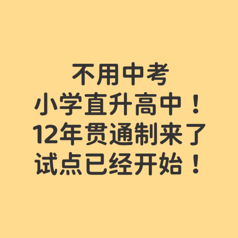 不用中考，小学直升高中！12年贯通制来了，试点已经开始！
 
湖南娄底全省率先试