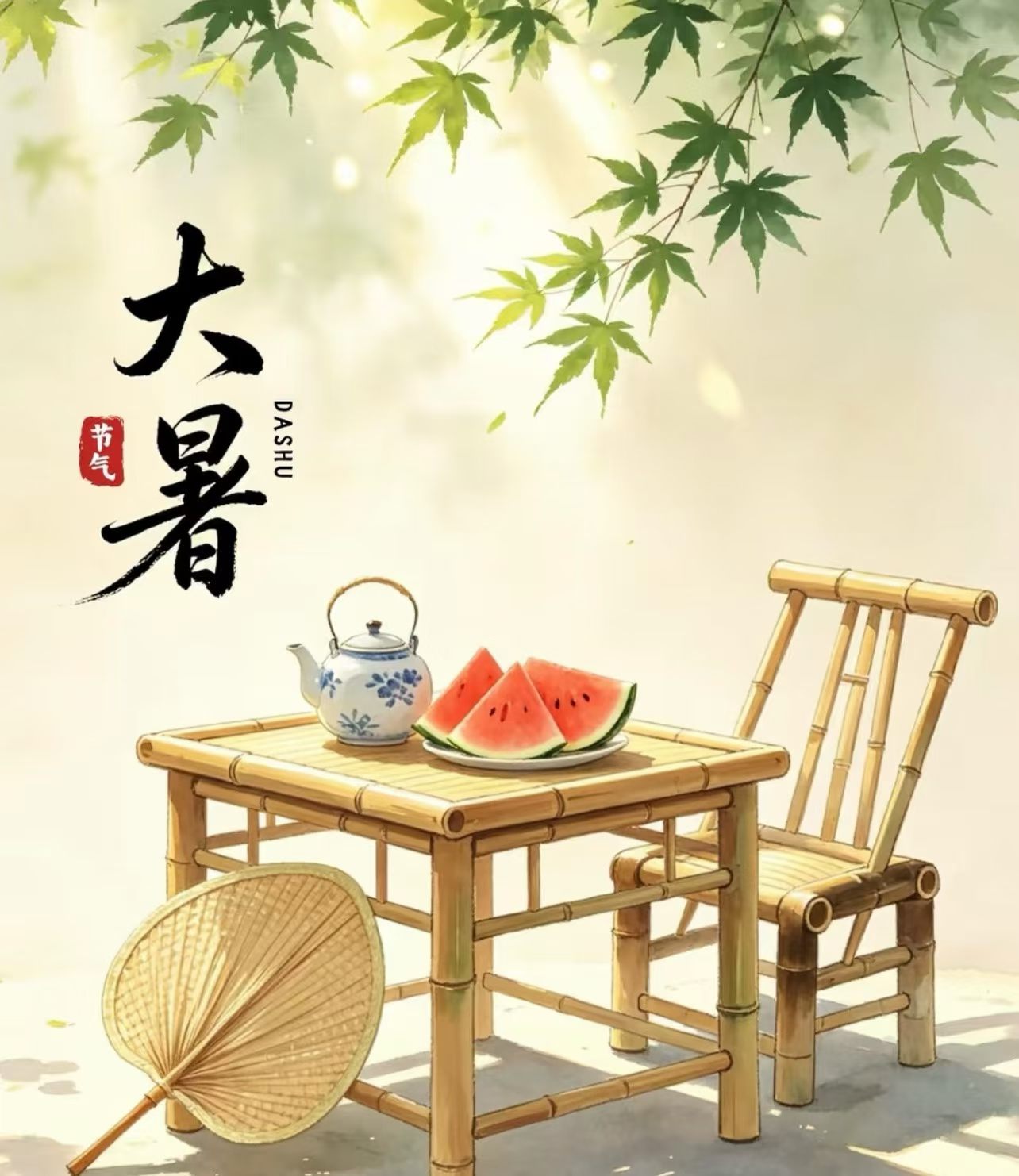 大暑已至，长夏未央🌿风铃声响，捎来盛夏的清凉愿往后日子：有“暑”不尽的好运“暑