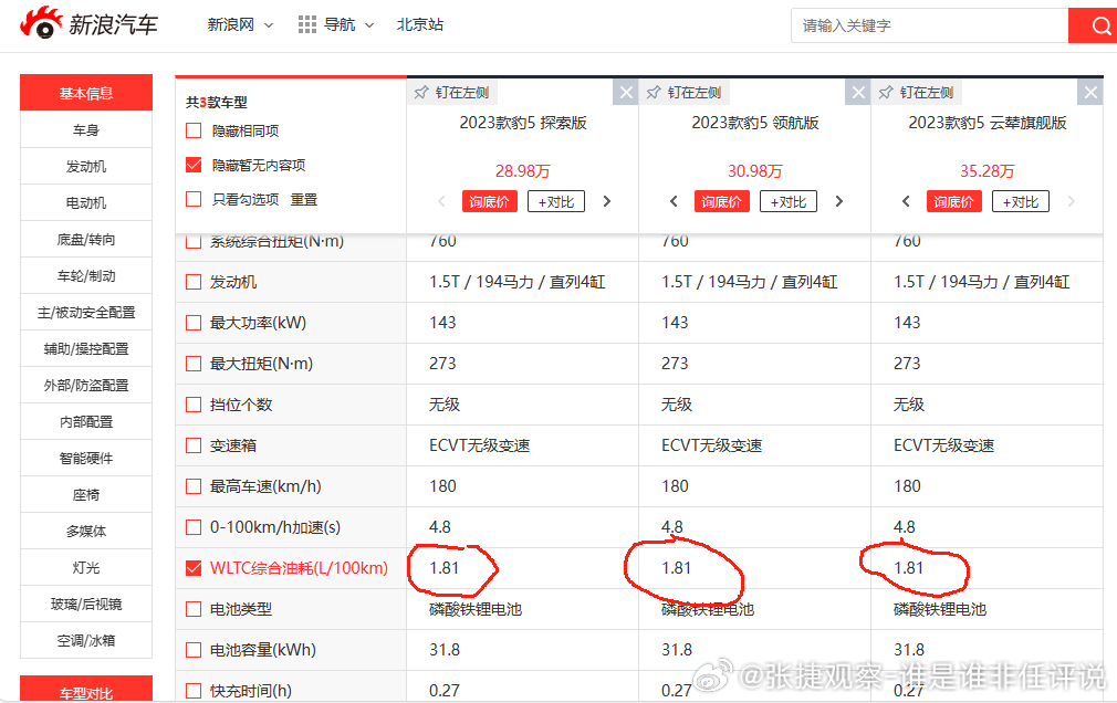 #张捷聊科技# 某车省油么？把这个截图给大家看看，现在某车还显示是百公里综合油耗