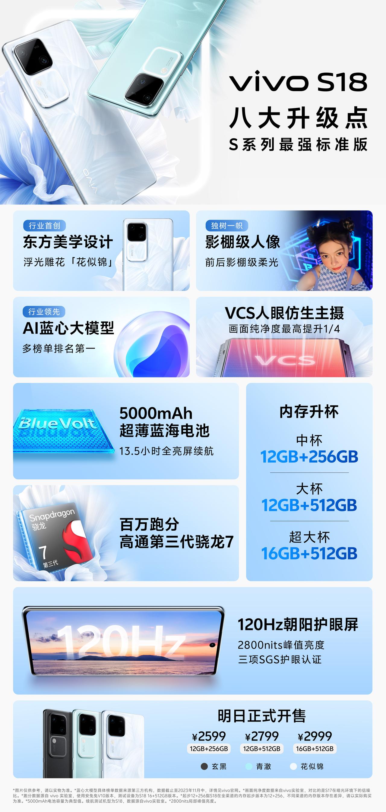 vivo S18明天就要开售了，他们工程师对于白色手机后盖的打磨真的是有一定高度