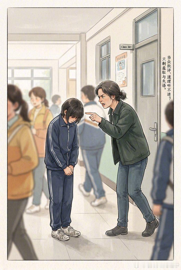 【当众批评孩子，伤的不只是面子】初三月考后被叫家长，旁边妈妈当众骂孩子再不认真只