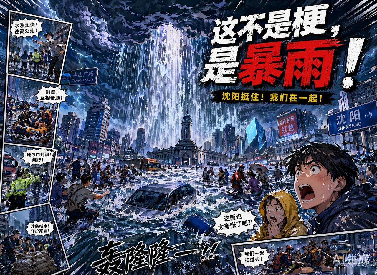 看着朋友圈里那些在积水中“冲浪”的短视频，心里真的挺不是滋味的。

沈阳这场雨下