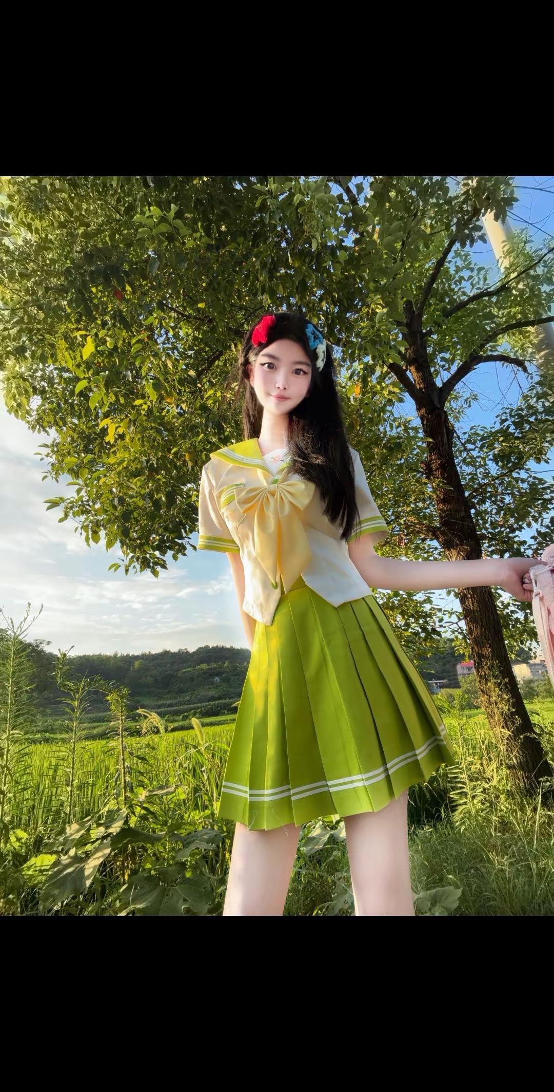 孙少芬！！孙少芬 青苹果 水手服 可爱