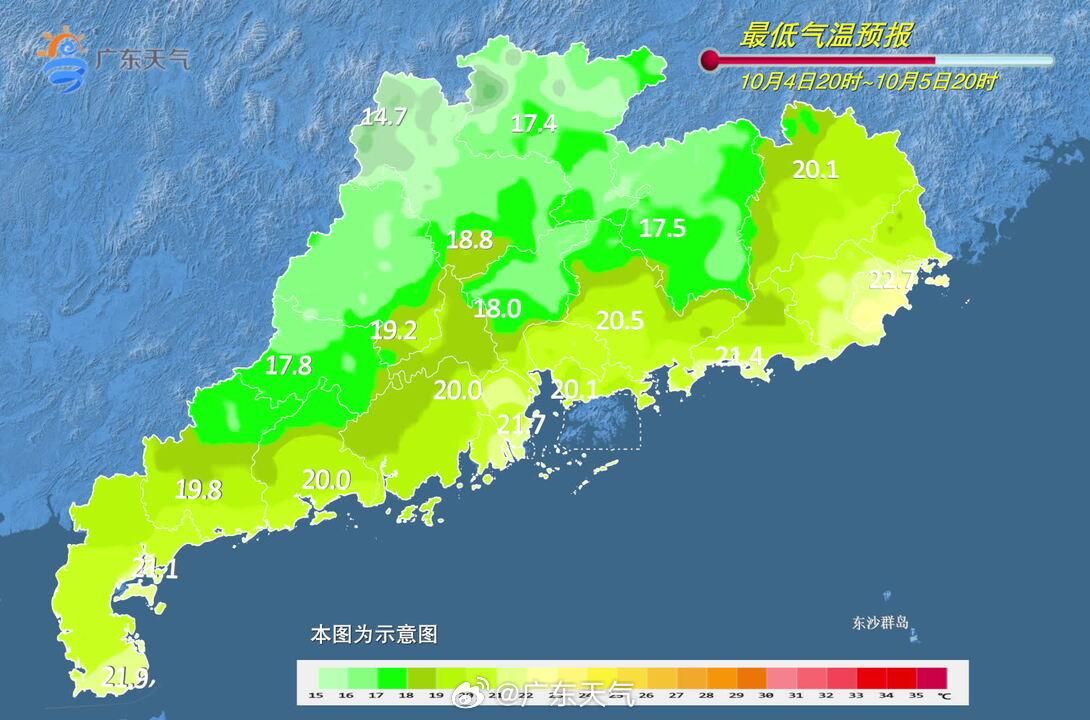 广东多地最低气温创今年下半年来新低！粤东等地局部将迎阵雨