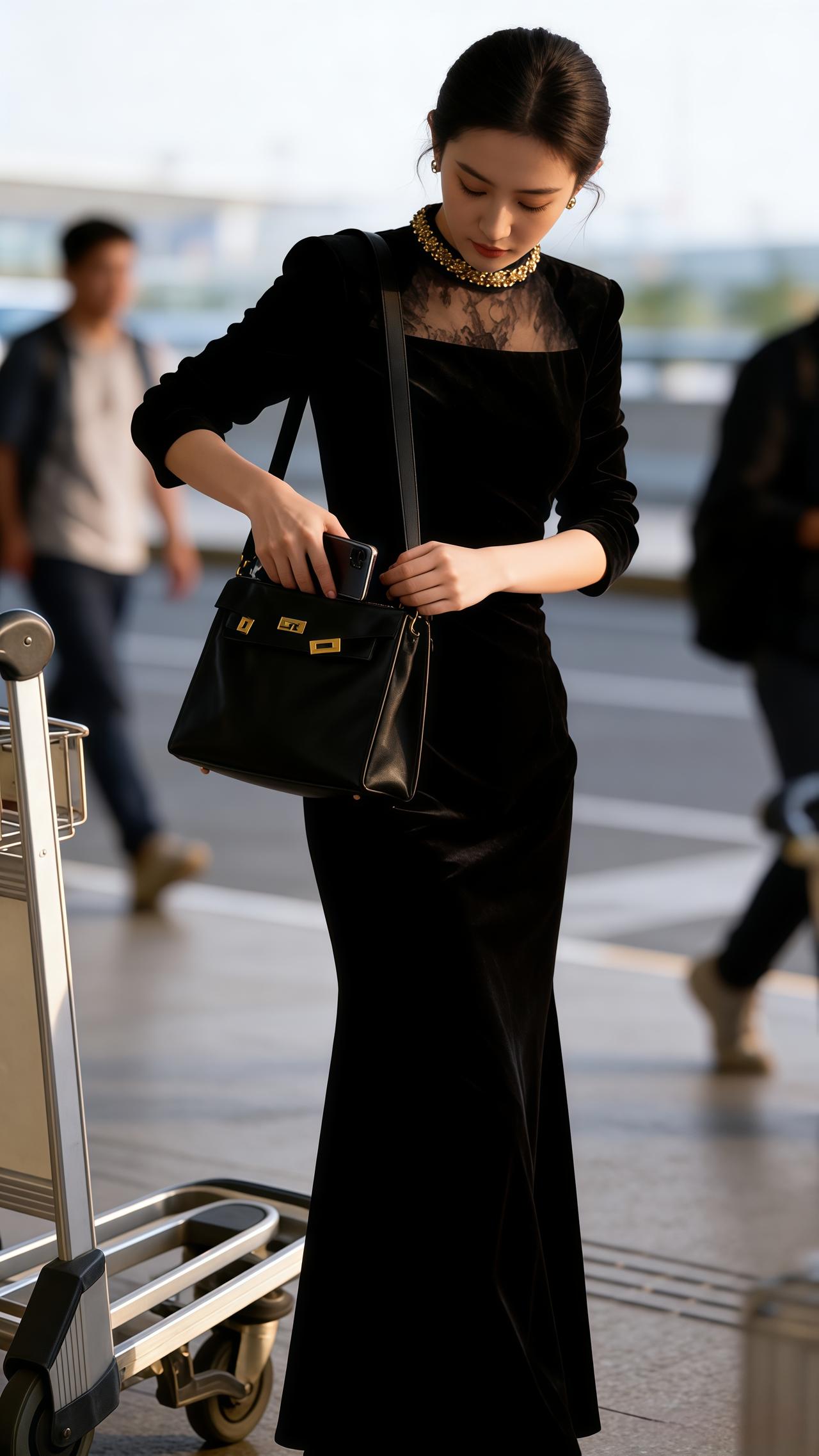 穿搭 复古风格 好身材好气质 赫本小黑裙 名媛风