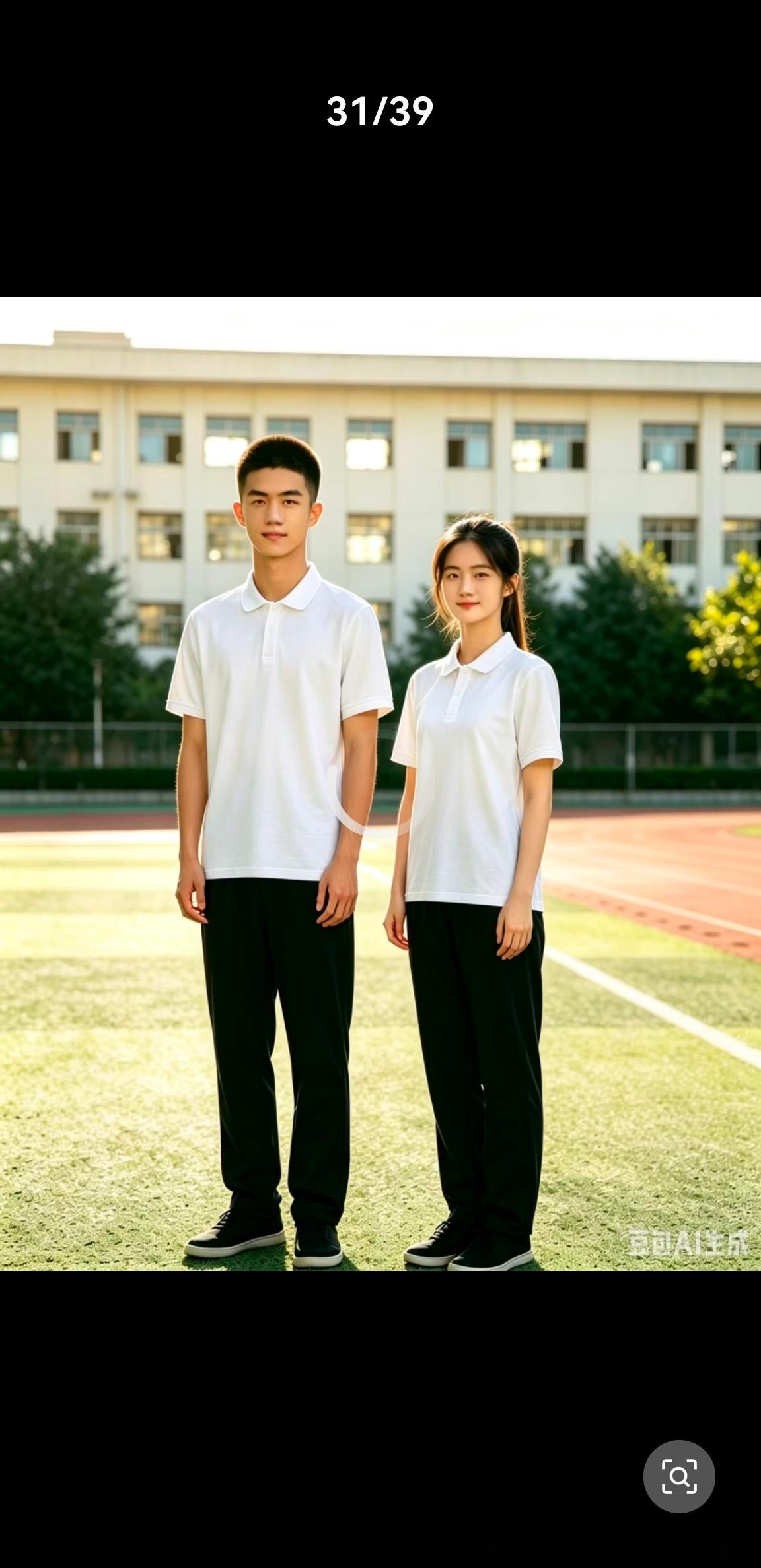 学校要求买这种衣服和鞋子军训。跑了附近所有店铺也没有卖这种上衣的，最后无奈在男装