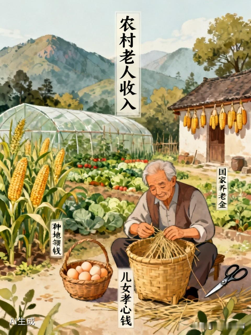 现在农村老人，都有哪些方面的收入?

过去种地纳粮，如今种地领钱。国家发的养老金