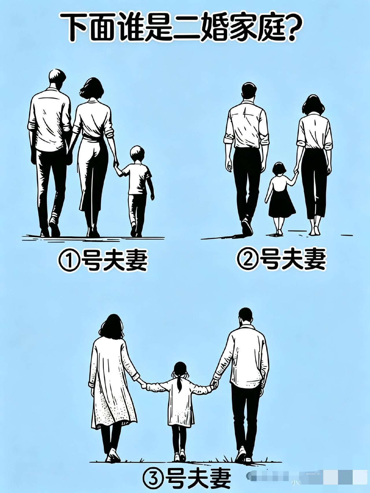 考眼力！据说这三对夫妻当中，有一对是二婚组合家庭，我看了好几遍都没看明白，你能看