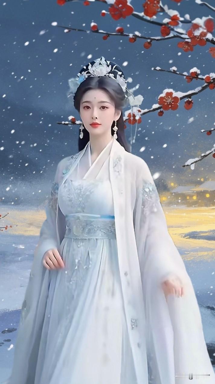 暮雪沾衣白，寒梅入袖轻。
远村灯火隔乡明。
知有柴门温酒、待更深。

步急松挡路