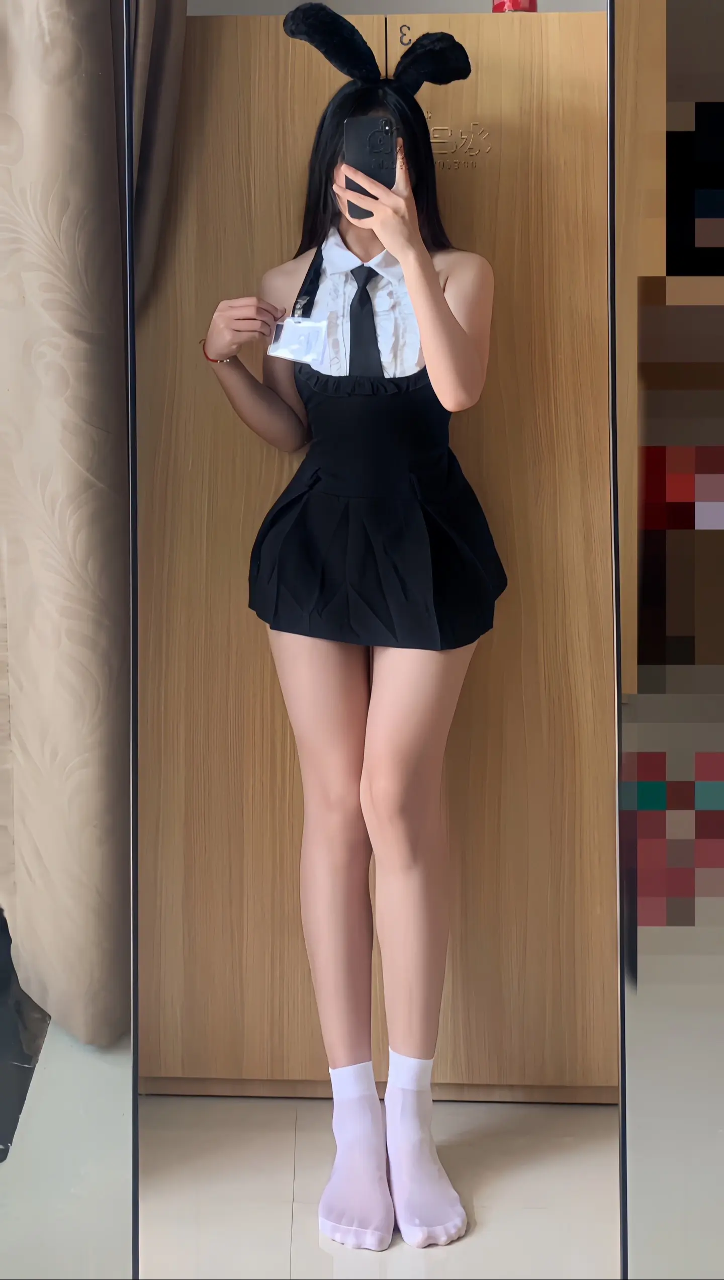 对镜拍 腿长一米八 ootd穿搭 制服