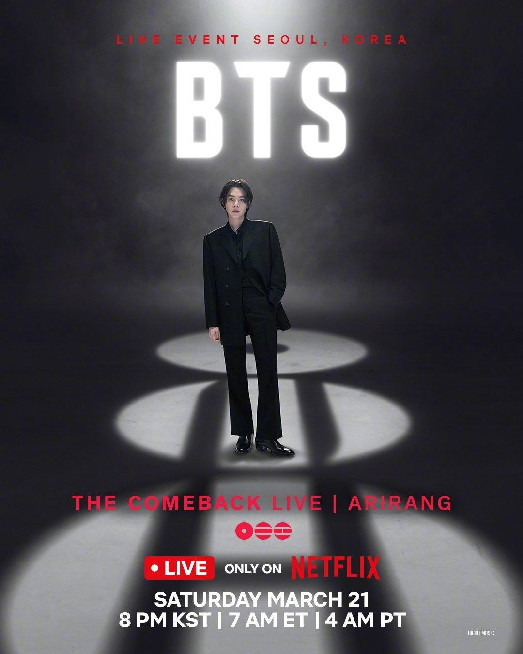 【Twi】BTS THE COMEBACK LIVE | ARIRANG成员海报