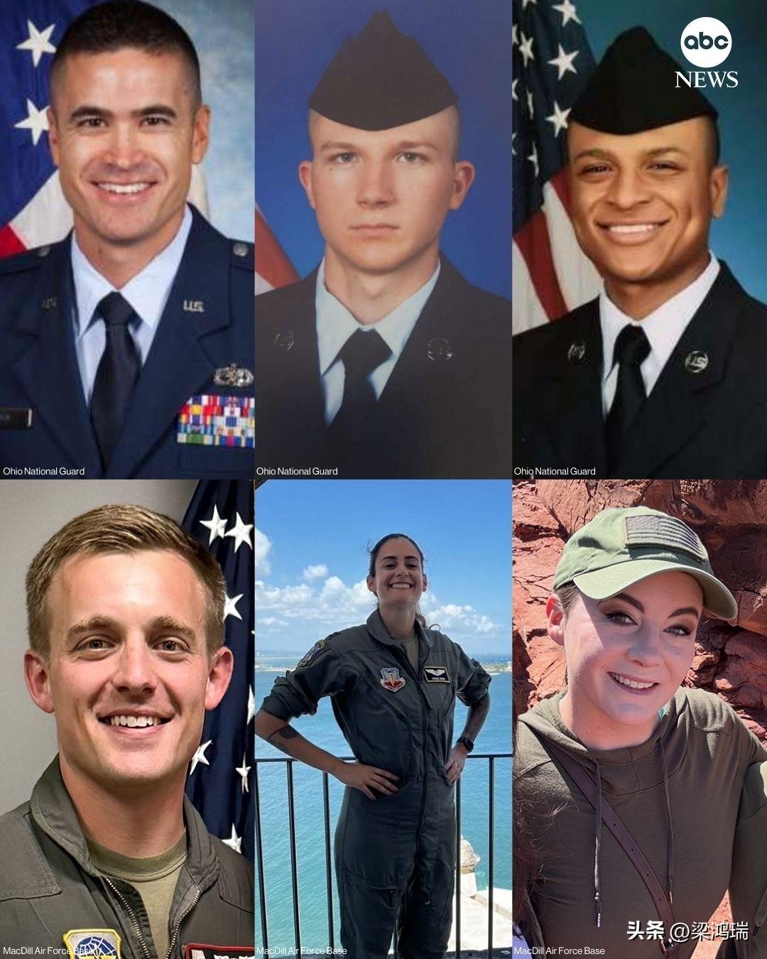 美国五角大楼已确认周四在伊拉克西部坠毁的美国KC-135加油机上六名遇难军人的身