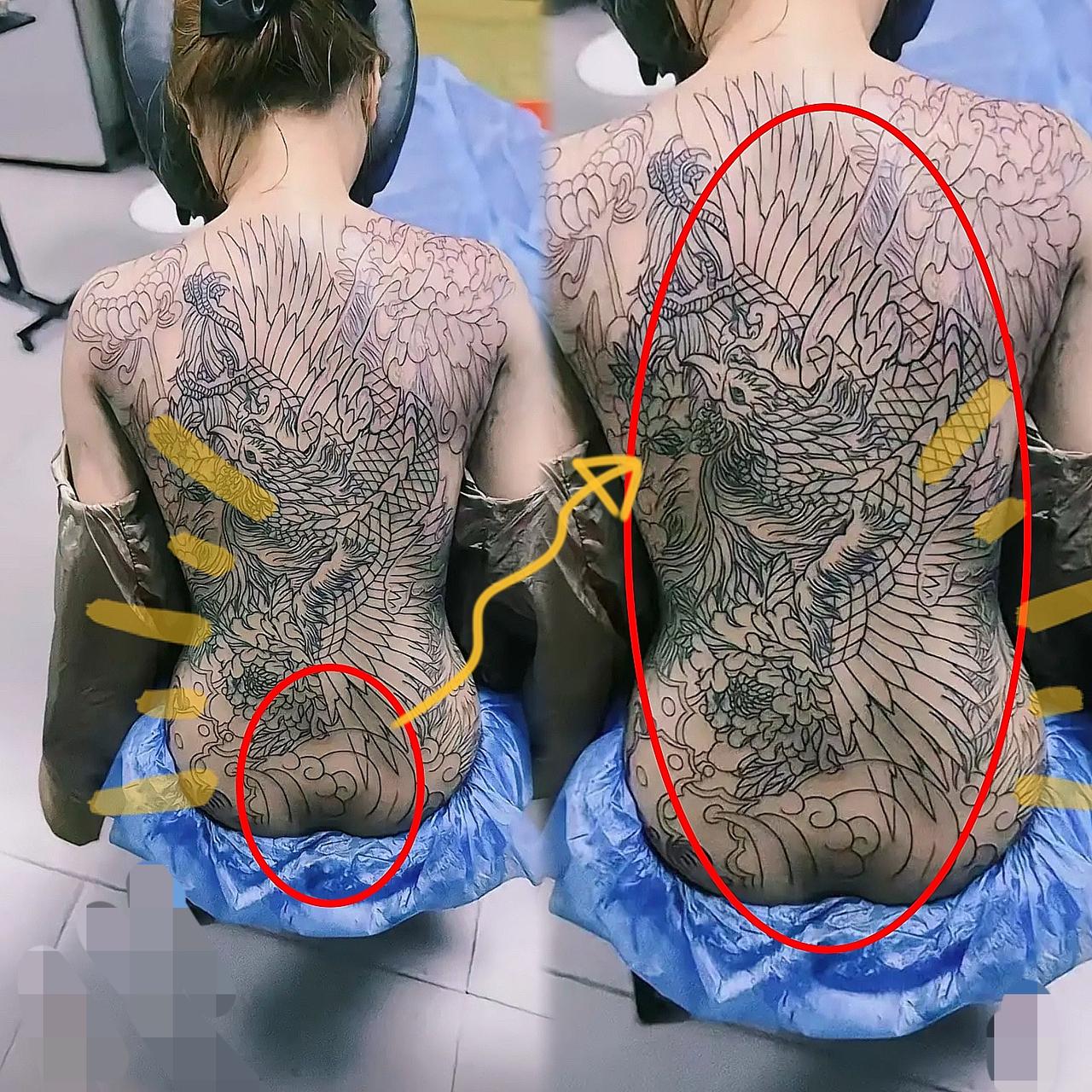 妈呀，
这纹的是什么呀，
我眼睛都快看花了，
现在的年轻人真的看不懂，
纹个身本