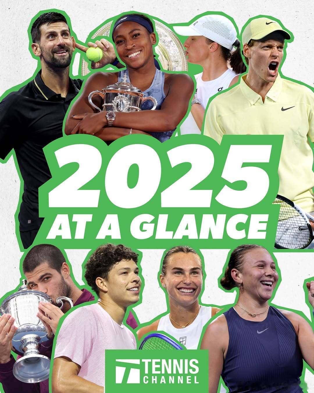 2025网坛12个月总结在跨年之际总结了今年12个月网坛的重要‼️时刻，哪一个让