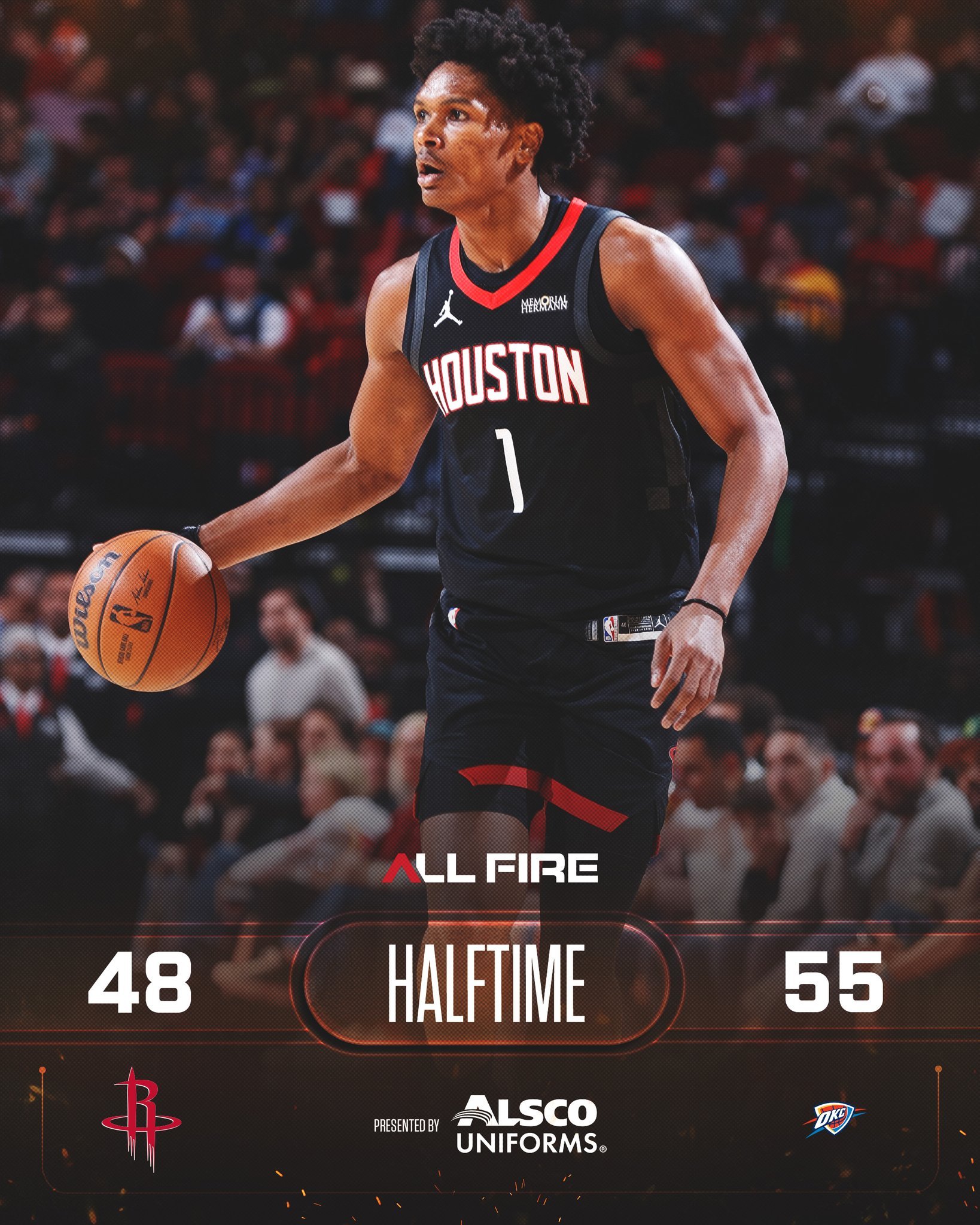 火箭和雷霆操作小空间的能力不是一个档次，SGA的控运能支持他多调动一下火箭的夹击