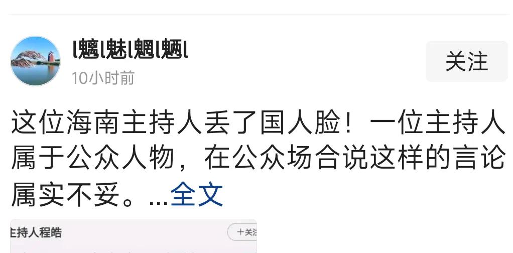 为了蹭热度，大批的博主步调一致的谴责海南主持人程皓。你们虚情假意的站在道德制高点