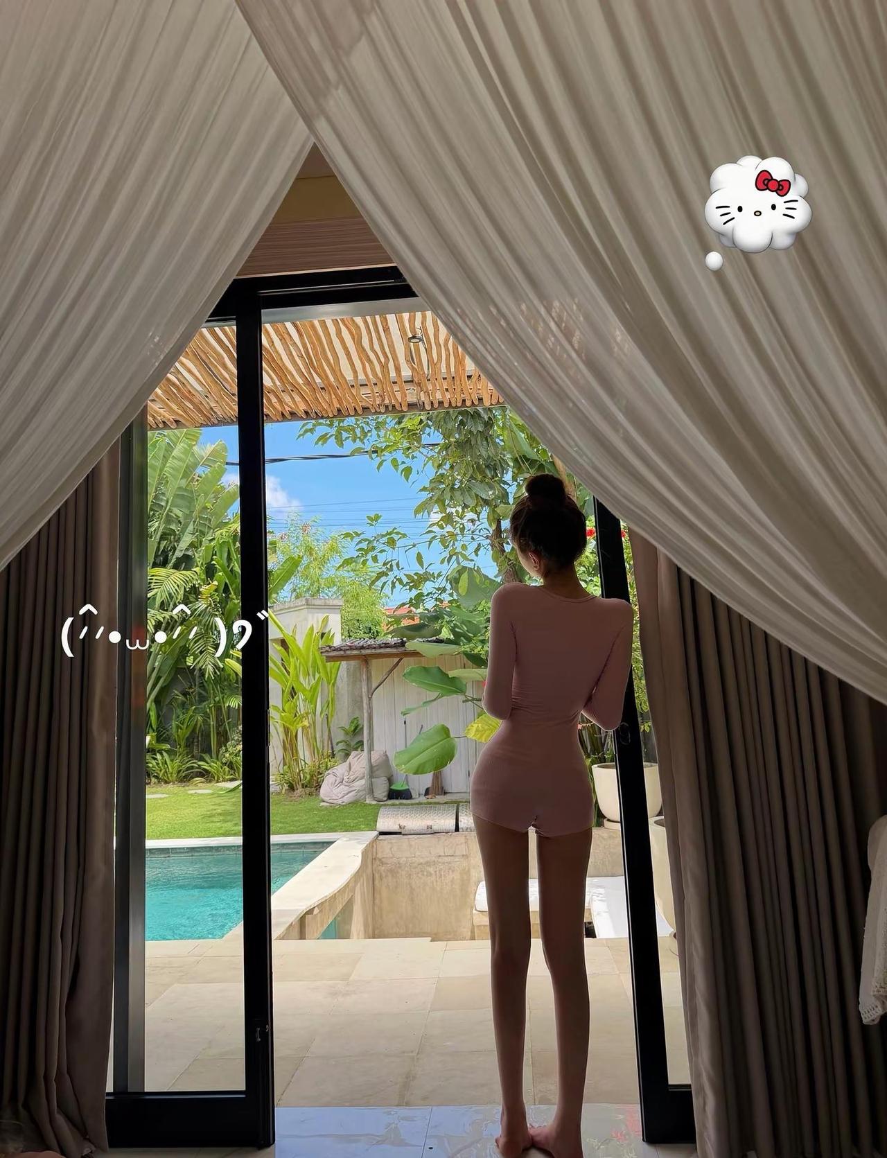 🌼 ☀️💛 ٩(๑>◡<๑)我的夏日ootd 泳池穿搭