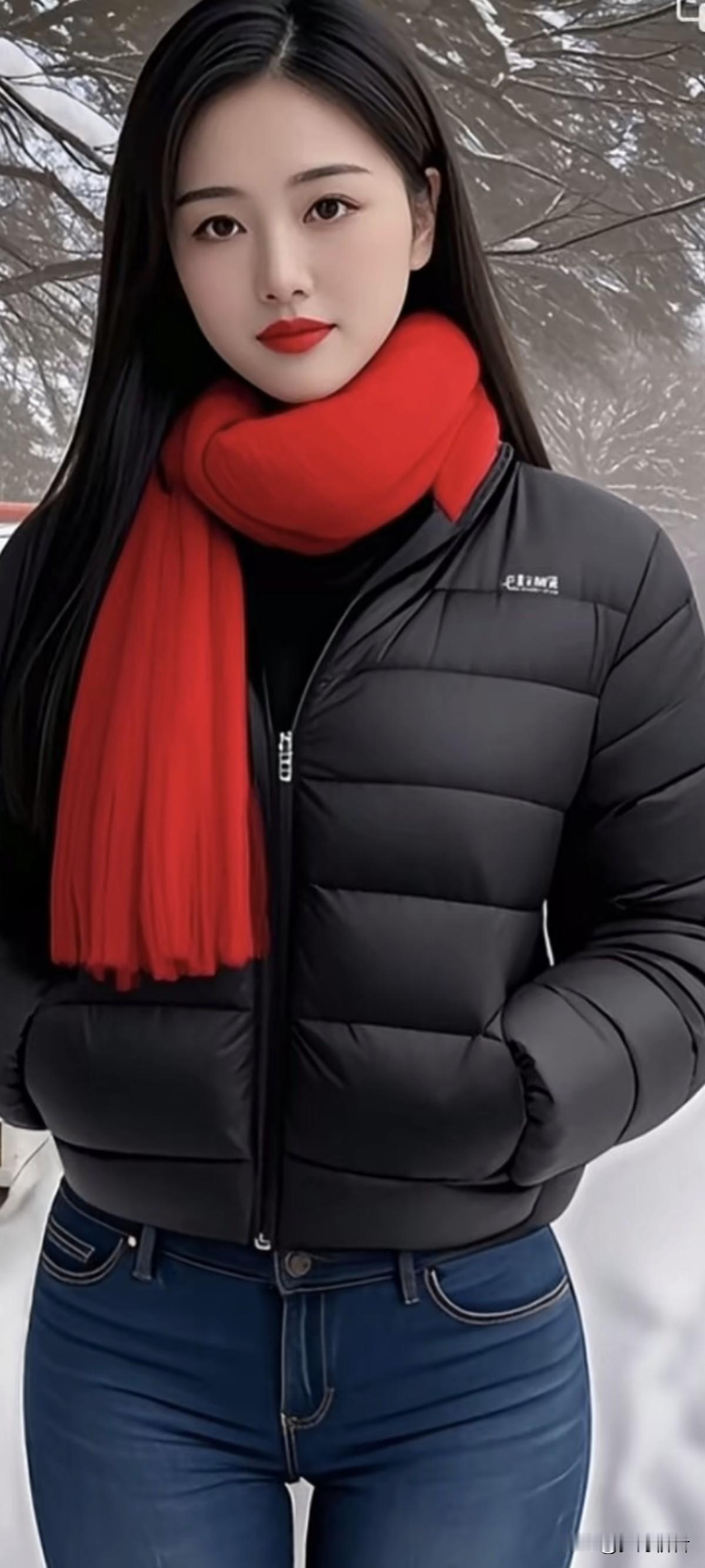 寒冷冬天，姑娘们的青春容艳真的挡都挡不住！