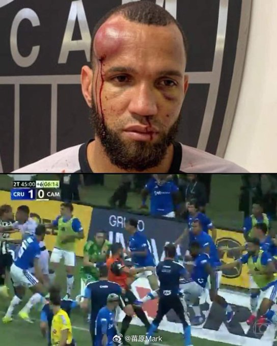 接着看克鲁塞罗和米内罗竞技，看把人家揍成啥样了，这场比赛23张红牌，打破了22张