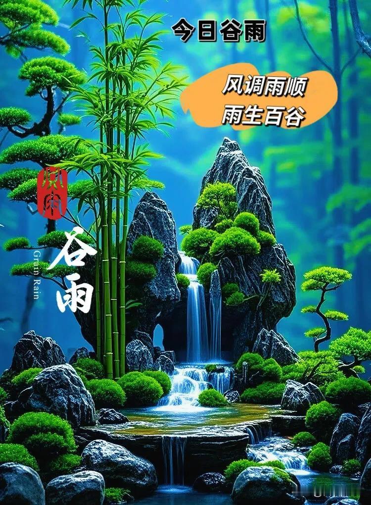 谷雨早安，雨生百谷，万物逢时，愿你日子温润，事事顺遂。