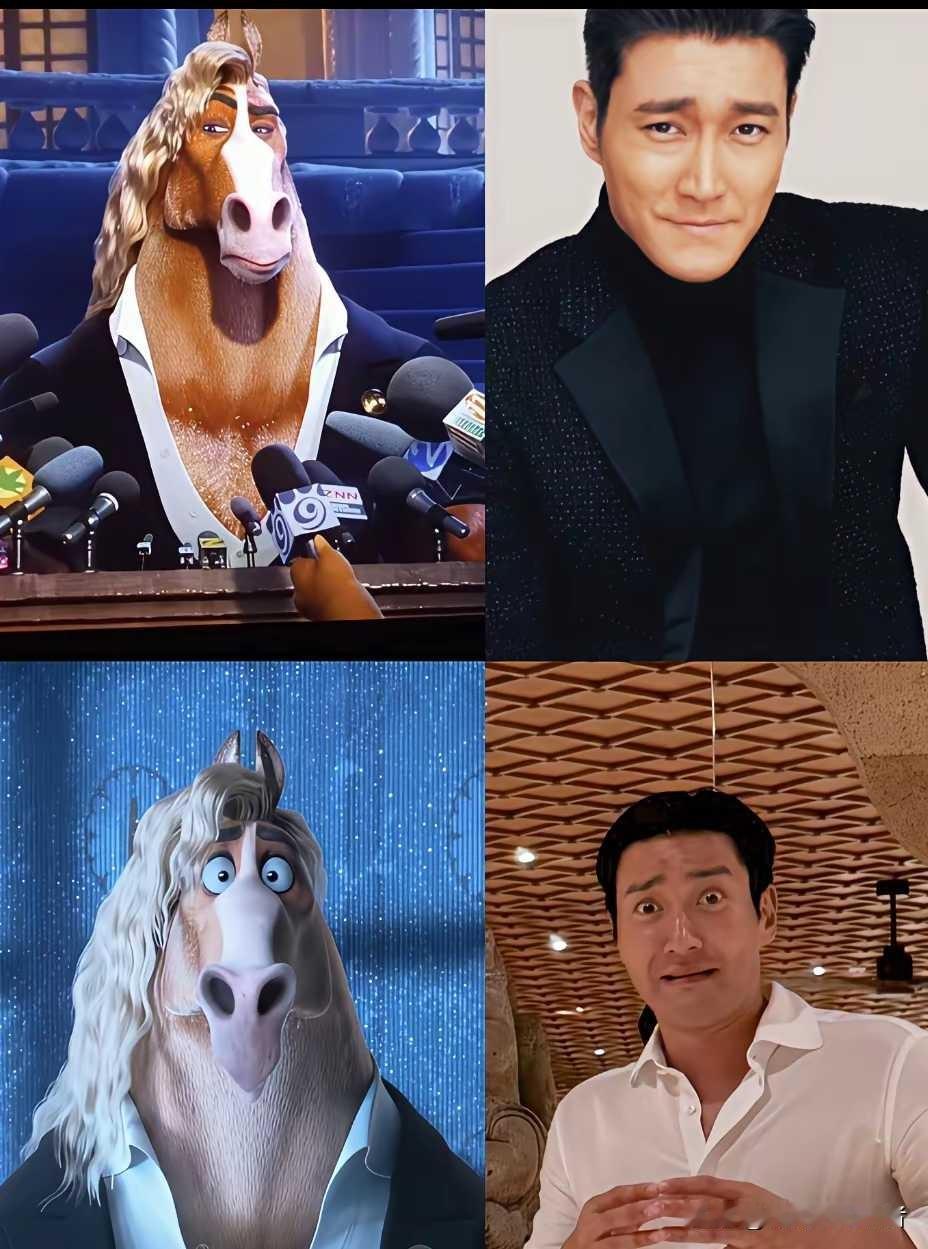 崔始源怎么也没有想到自己的形象竟然被和一匹马联系在一起。疯狂动物城里的马市长。英