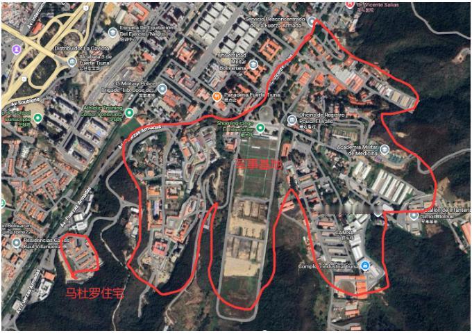 很多人好奇，马杜罗的卫队干啥去了，怎么总统一下就被抓走了，看完下面这个地图就知道