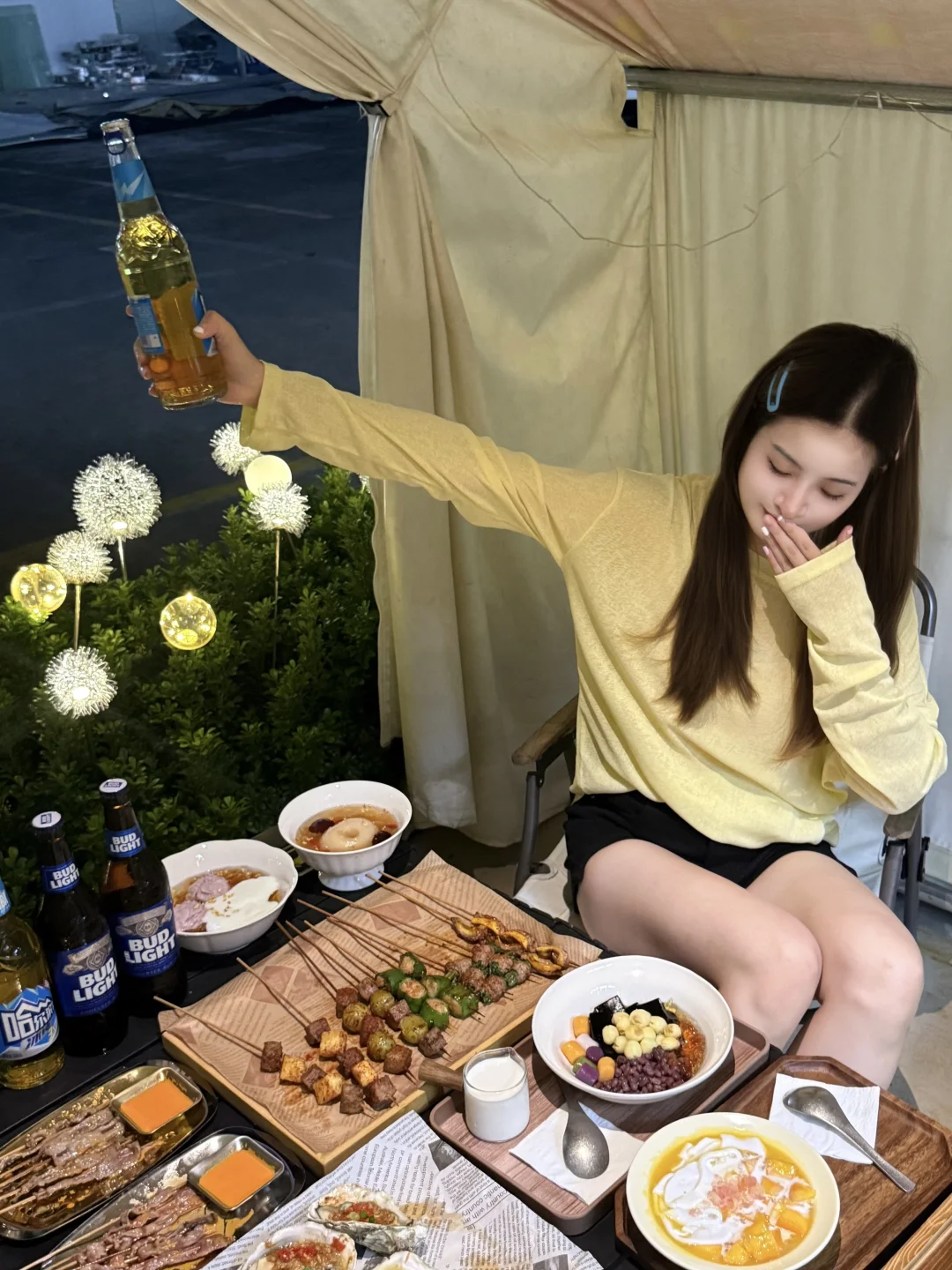 夏天夜宵打开的正确方式｜超chiill露营烧烤✅